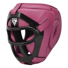 RDX Sports T1 HeadGuard Protective Head Gear with Removable Face Cover (Pink)